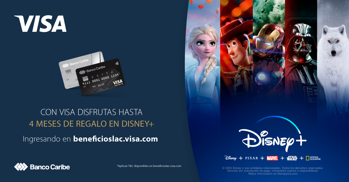 Visa te trae un beneficio tan único como tú para que disfrutes Disney+