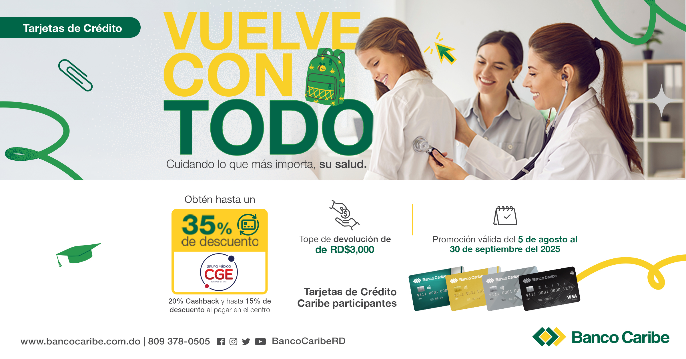 Vuelve a clases con todo, cuida su salud con 35% de descuento