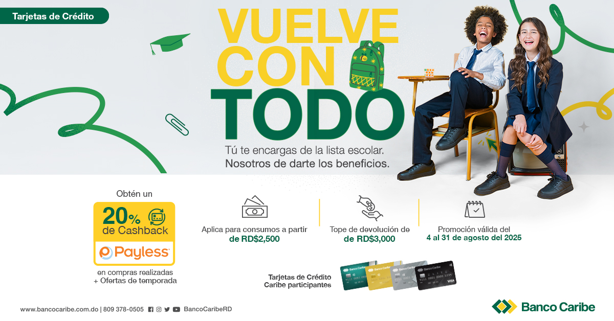 Vuelve con todo, adquiere 20% de cashback en Payless