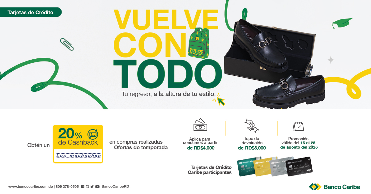 Vuelve con todo, 20% de cashback en Los Muchachos