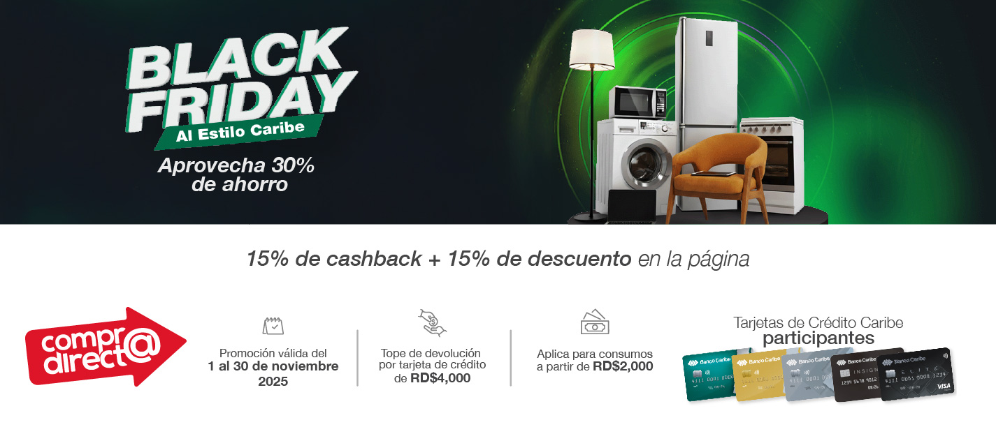 Black Friday al estilo Caribe, hasta 30% de ahorro en Compradirecta.do
