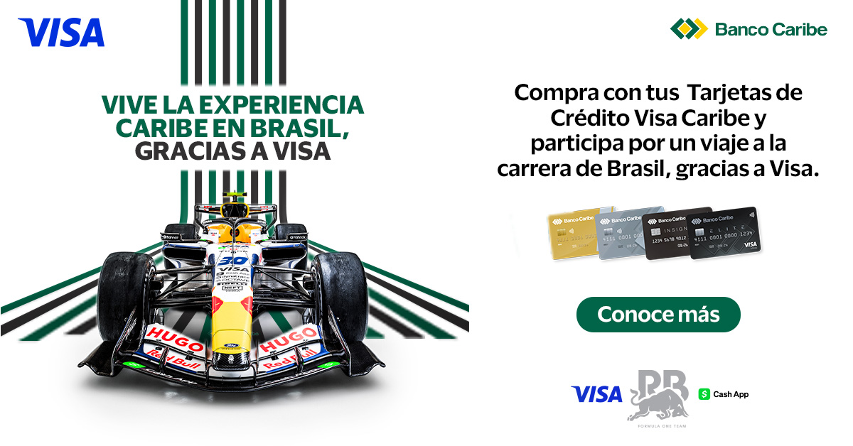 Vive la velocidad en Brasil gracias a Visa y Banco Caribe