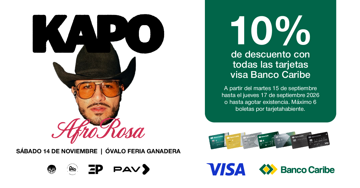 10% de descuento en la compra de tu boleta para el concierto de KAPO