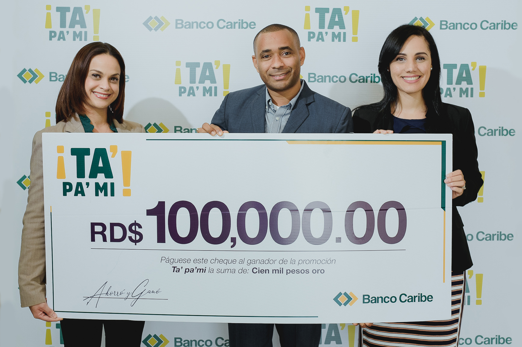 Imagen Banco Caribe entrega premios ganadores promoción de ahorro Ta’ Pa’ Mi’