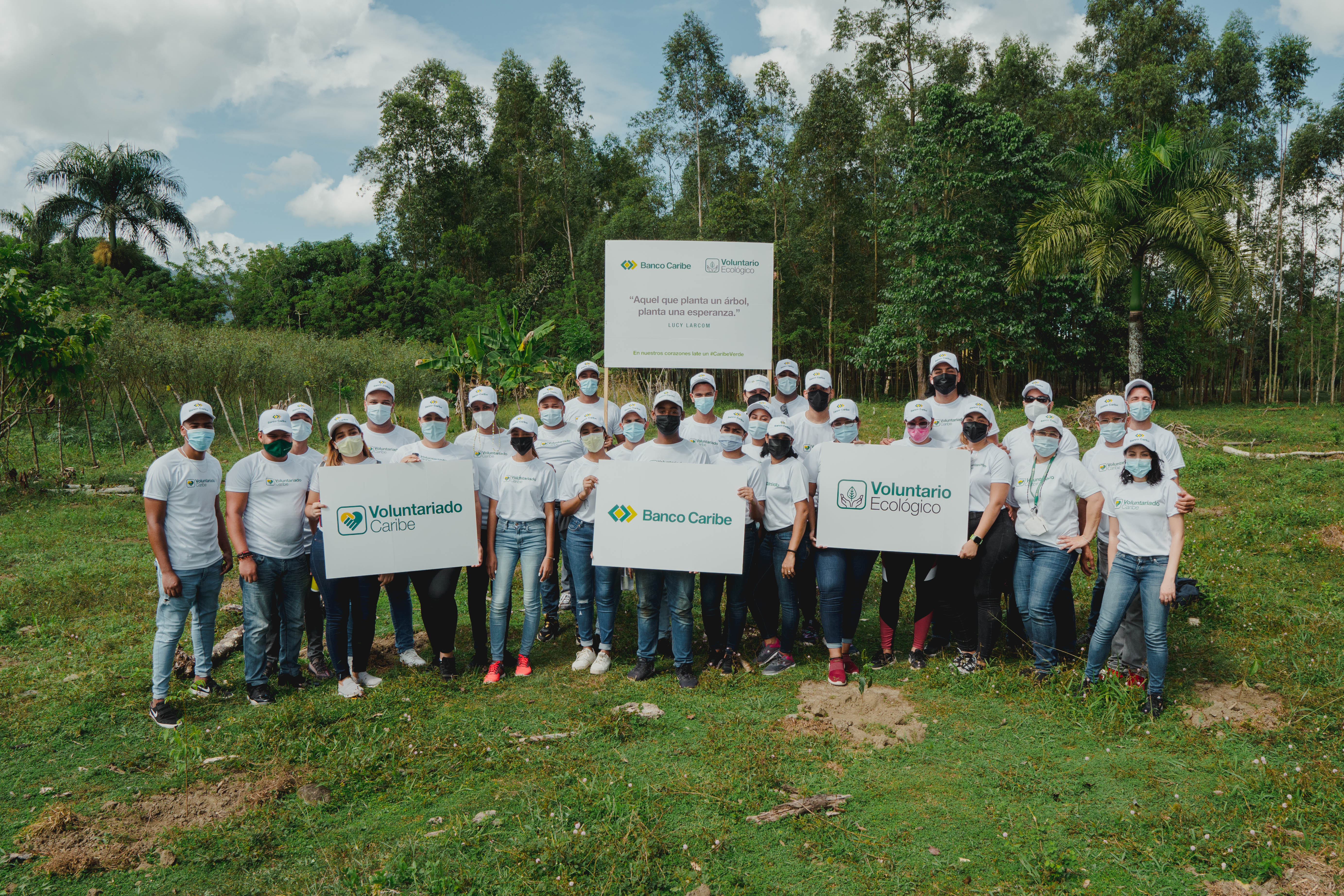 Imagen Banco Caribe y su Voluntariado Ecológico realizaron Jornada de Reforestación