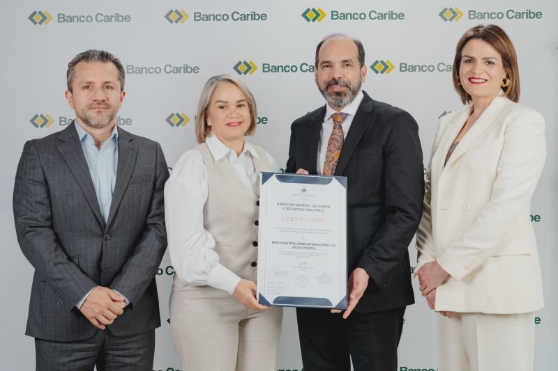 Imagen Banco Caribe alcanza el 97% de sus sucursales certificadas en seguridad y salud laboral